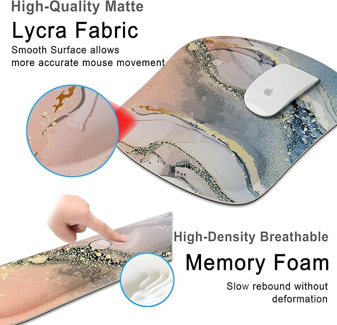 Keyboard Wrist Rest Memory Foam Ergonomic Mouse Pad - Image 3