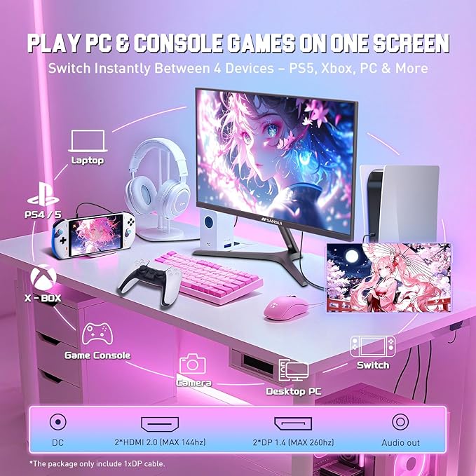 SANSUI Gaming Monitor 27" 1440p 260hz/240hz WQHD 2K - Image 5