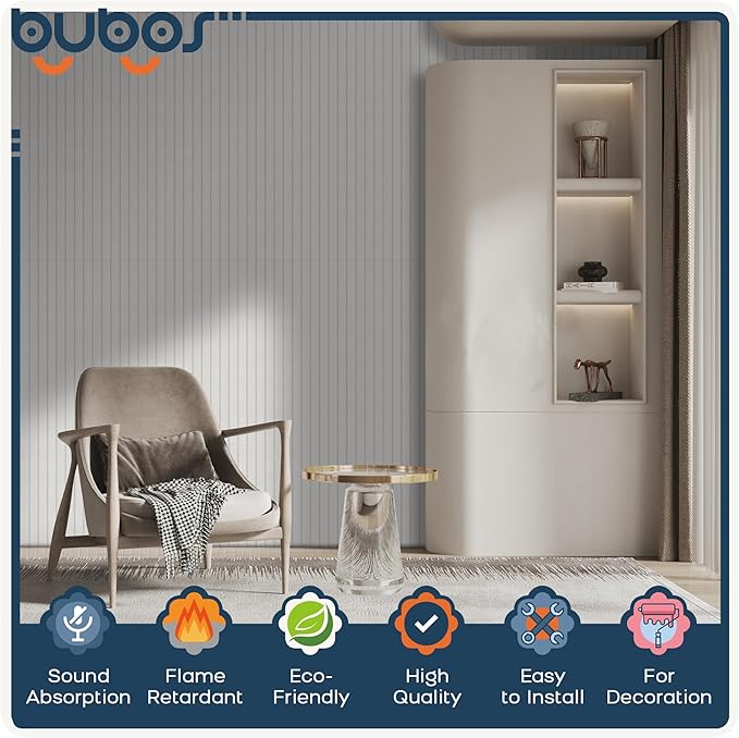 BUBOS 6 Pack Large Acoustic Panels, 48x12Inch SoundProof Panels - Image 3