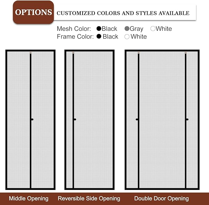 Yotache Custom Magnetic Screen Door, Anti-Tearing Reinforced Screens - Image 6