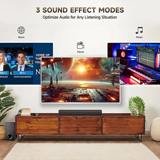 Fansbe Direct Sound Bar Speakers Bluetooth Wireless, TV Speakers Sound Bar - Image 5