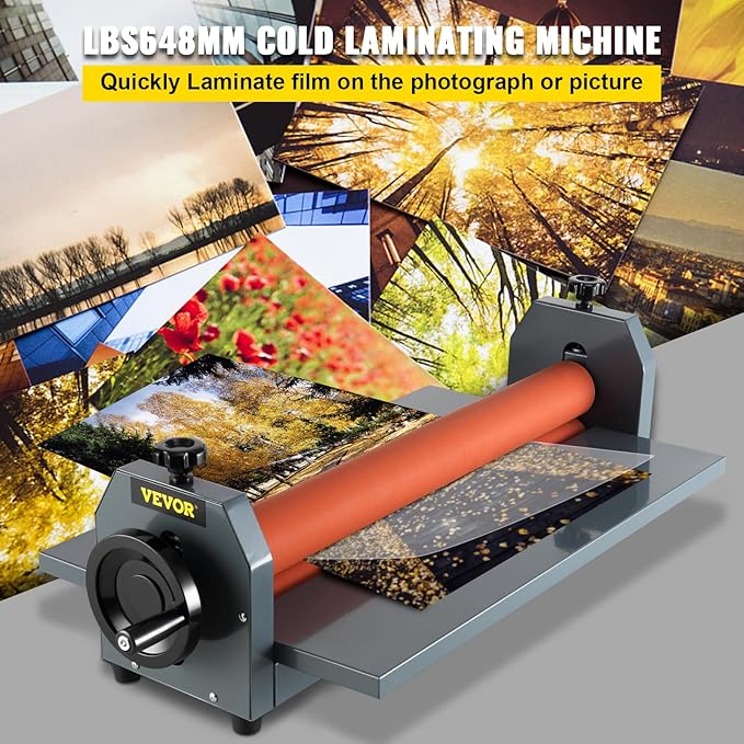 VEVOR Manual Cold Roll Laminator Commercial Professional 25 Inch 1.18" - Image 2