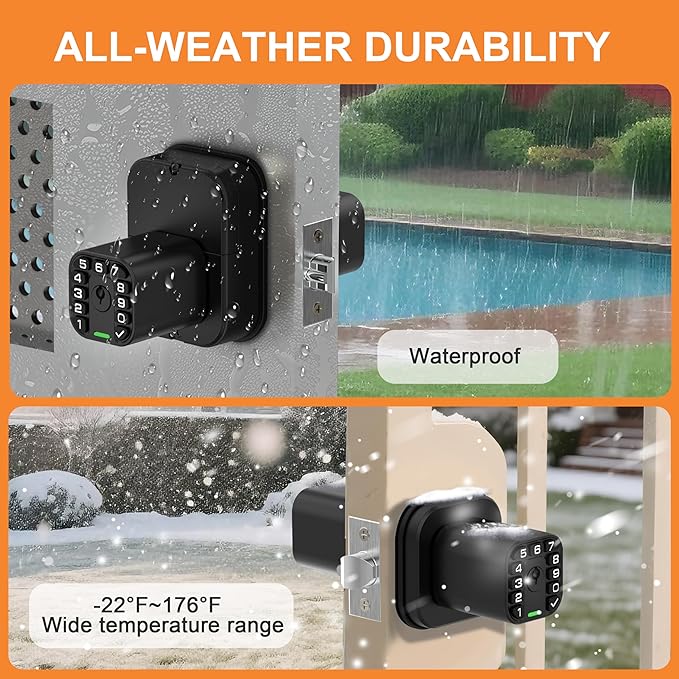 Richelock IU52 Double-Sided Keypad Door Lock, All-Weather, Fully Waterproof - Image 5