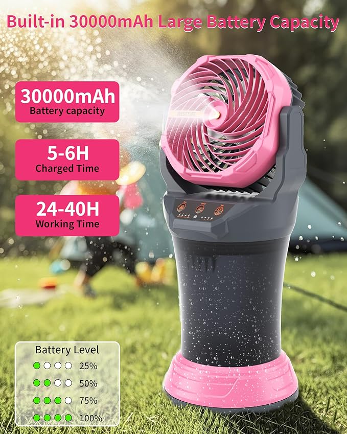 WESTTREE Portable Misting Fan - Image 2