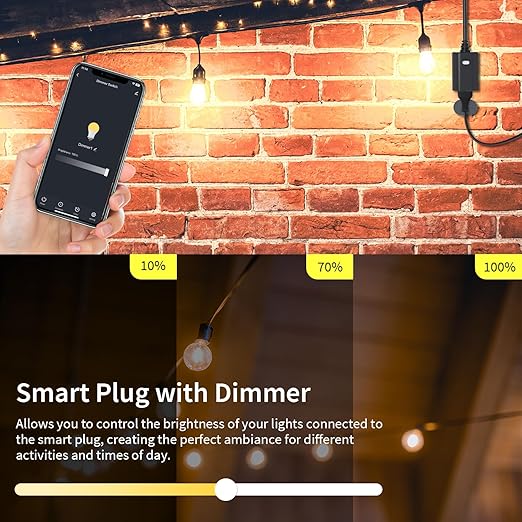 WiFi Dimmer Plug Outdoor Smart Outlet Compatible - Image 2