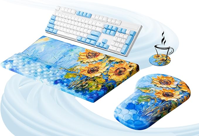 Ospelelf Ergonomic Mouse Pad and Keyboard Stand Wrist Rest Set, Memory Foam by OspelelfOfficeSupplies