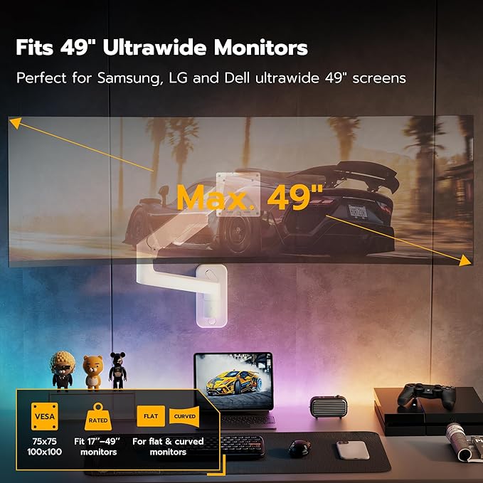 ARES WING Wall Mount Monitor Arm - Image 3