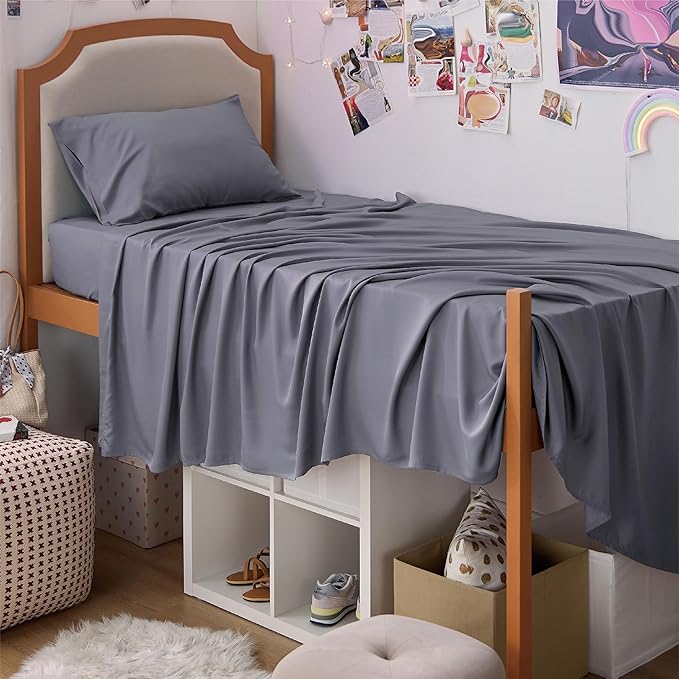 Bedsure Twin XL Sheet Set Dorm Bedding, Cooling Sheets Twin Extra Long Sheets by BEDSURE