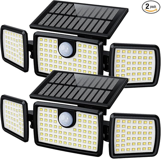 MIHANI Solar Flood Lights Outdoor, 2500LM Motion Sensor Security Lights by MIHANI