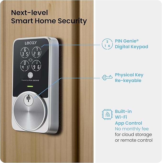 Lockly PIN Genie Pro Zeno Series Smart Lock, Keyless Entry Door Lock - Image 2