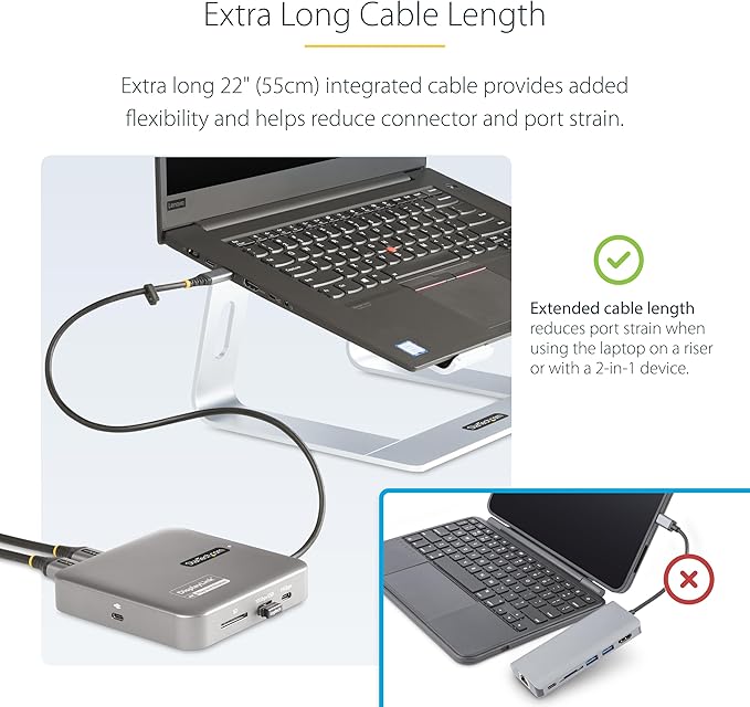 StarTech.com 7-in-1 USB C DisplayLink Dual Monitor Docking Station, 4K 60Hz - Image 4