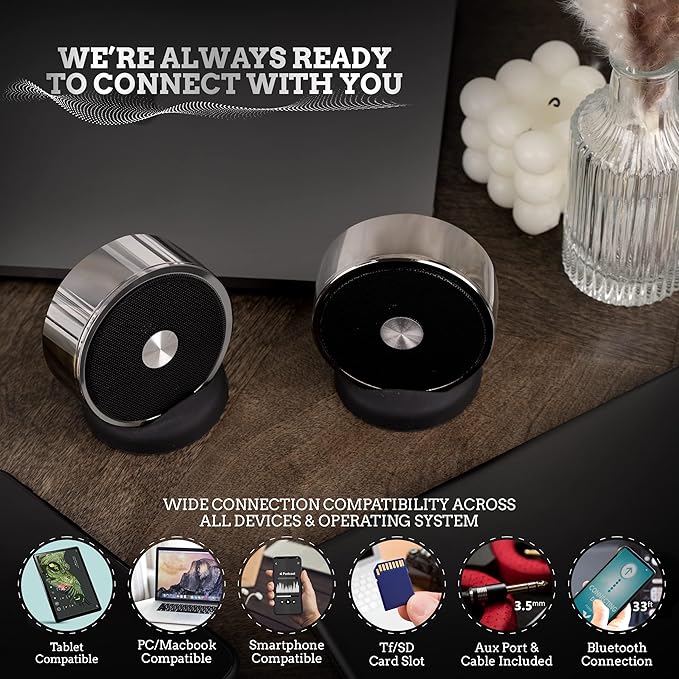Bluetooth Speaker Set: Wireless Stereo Dual Pairing Portable Twin TWS System - Image 8