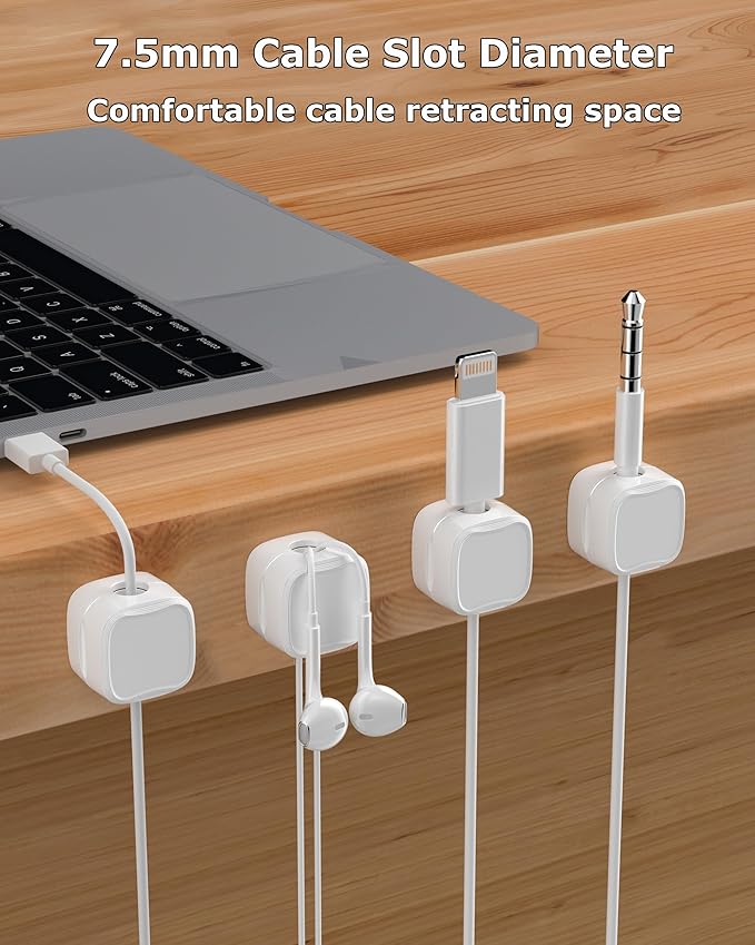 Magnetic Cable Clips, Adjustable Cord Holder Management, Adhesive Wire Keeper - Image 2