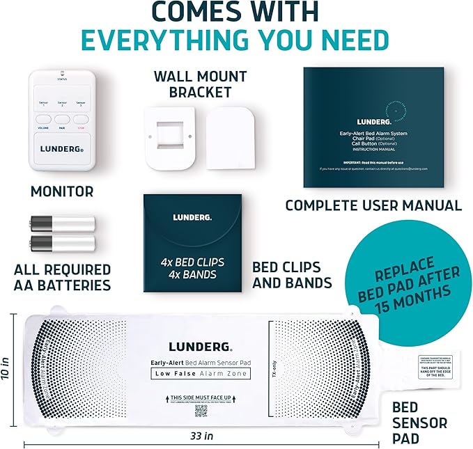 Lunderg Early Alert Bed Alarm for Elderly Adults - Image 5