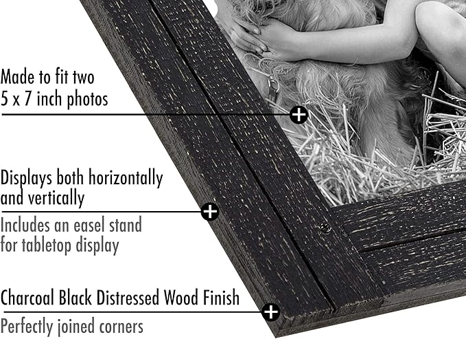 Americanflat Hinged 5x7 Double Picture Frame - Image 3
