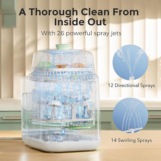 Momcozy KleanPal Pro Baby Bottle Washer, Sterilizer & Dryer - Image 3