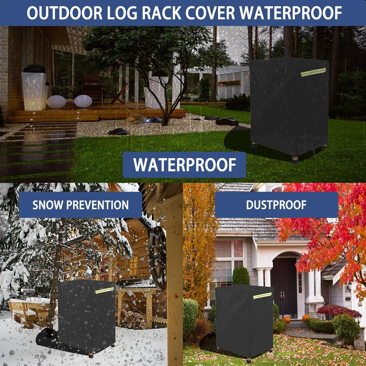 firewood log rack cover, outdoor wood cover with, package contents