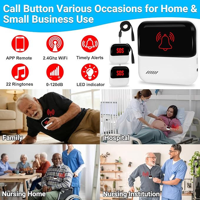 Frexiol WiFi Caregiver Pager Medical Alert Systems - Image 3