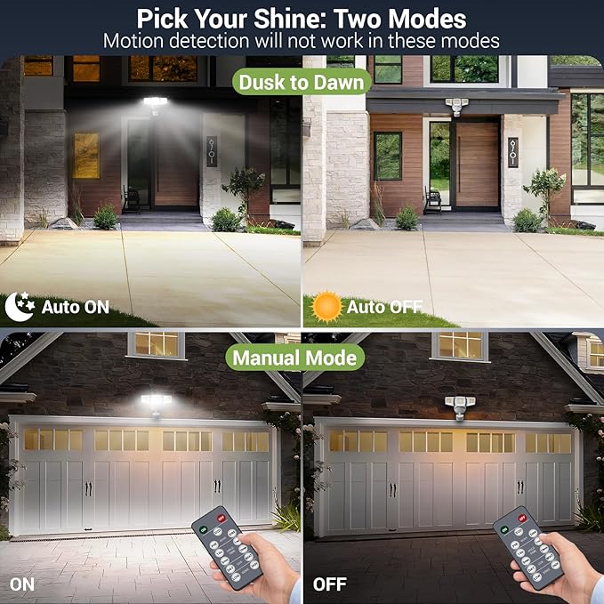 NOVOSTELLA Security Lights Motion Sensor Outdoor, Dusk to Dawn 45W 5000lm 5000K - Image 3