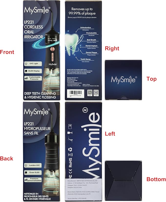 MySmile LP221 Cordless Water Flossers - Image 9
