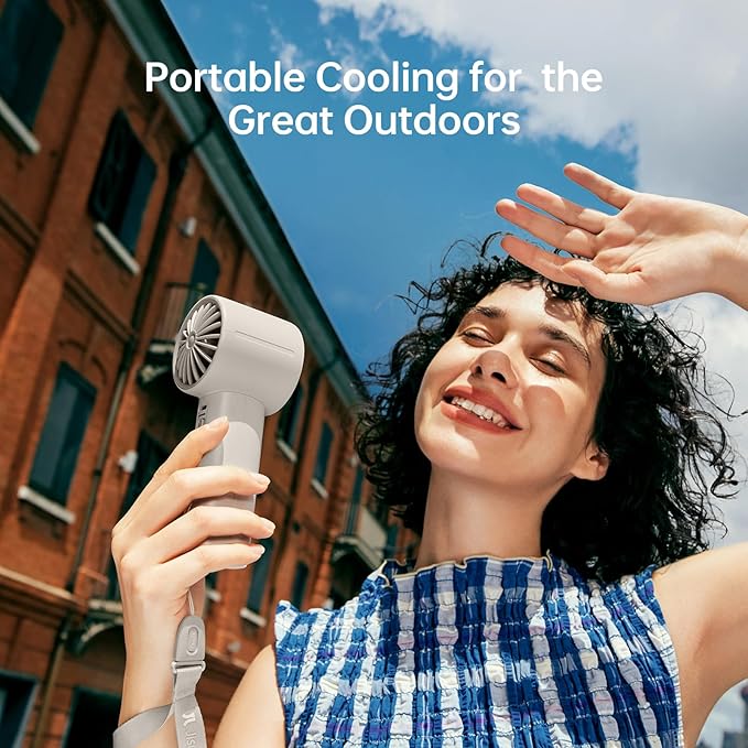 JISULIFE Handheld Turbo Fan Life10s, 5000mAh Rechargeable Portable Fans - Image 8