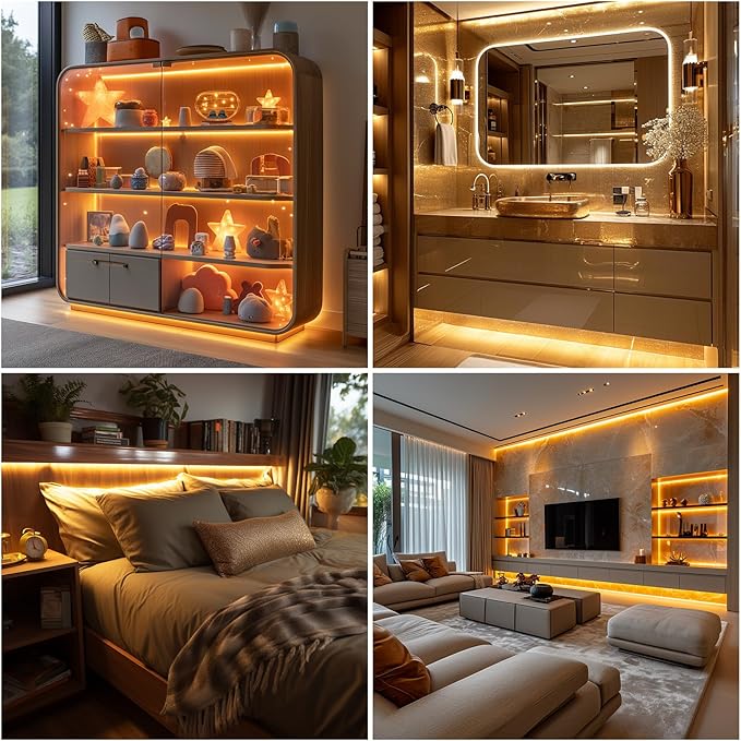 UVTaoYuan Led Strip Lights 5V USB Short COB LED Strip Light 3Pack 3000K Warm - Image 2