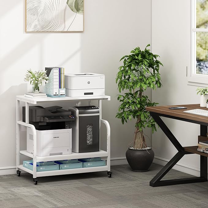Fannova Printer Stand, 32.3" x 18.9" x 32.1" Extra Large Printer Table - Image 6