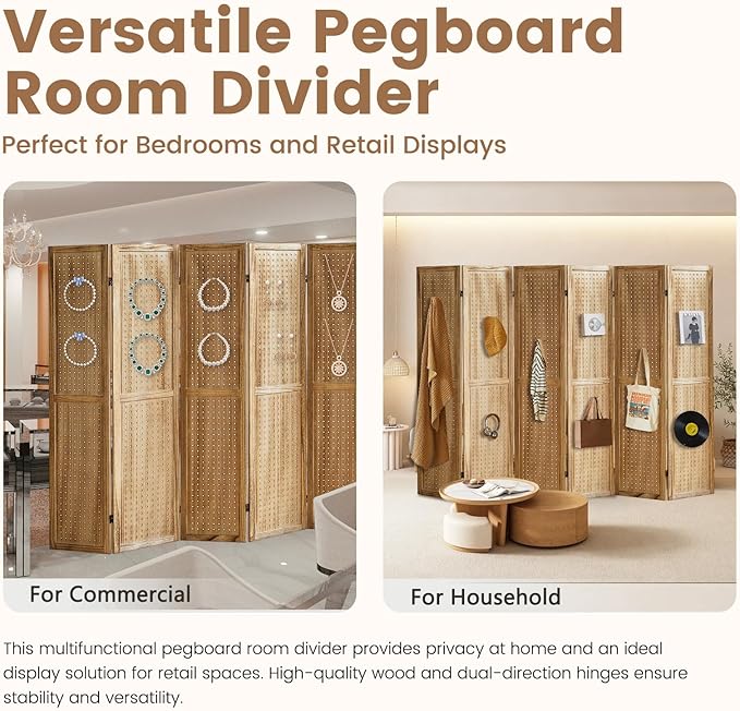 Aleesing 6 Panel Pegboard Display - Image 5