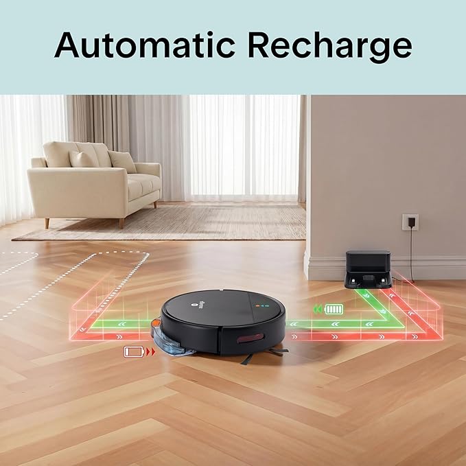SereneLife Automatic Robot Vacuum Cleaner and Mop Combo, App Control, 3 - Image 5