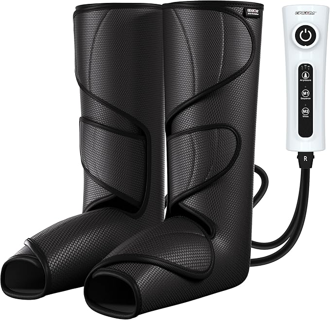 CINCOM Leg Massager for Circulation and Pain Relief, Air Compression Calf Foot by CINCOM
