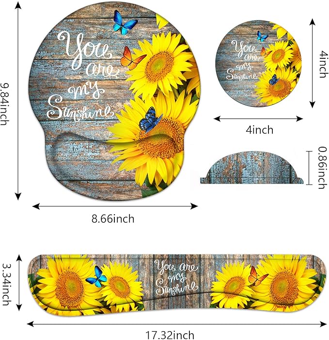 Keyboard Wrist Rest and Mouse Pad Wrist Support Set - Image 3