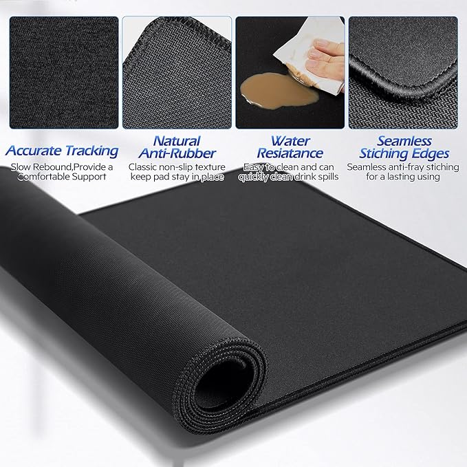 Gimars 4 in 1 Mouse Pad and Keyboard Wrist Rest Set, Large Mouse Pad - Image 7