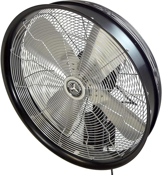 HydroMist Oscillating Wall Mounted Outdoor-Rated Fan, 3-Speed Control on Cord by HydroMist