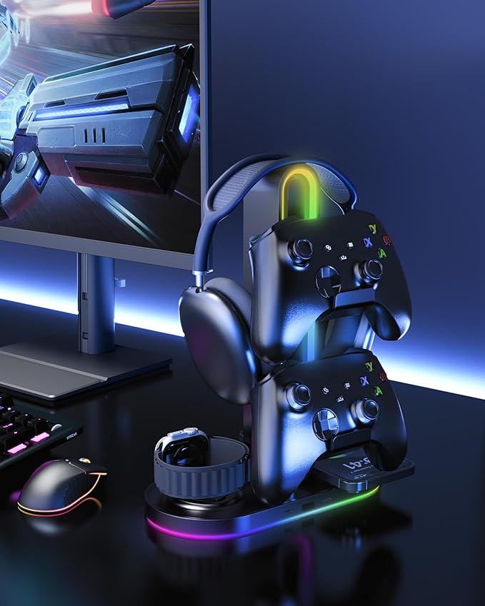 HiWe Universal RGB Gaming Headphone Stand - Image 7