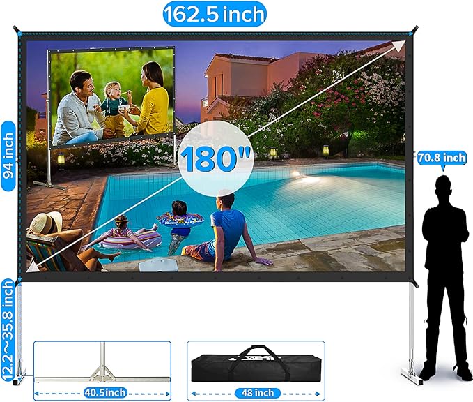JWSIT 180 inch Projector Screen - Image 2