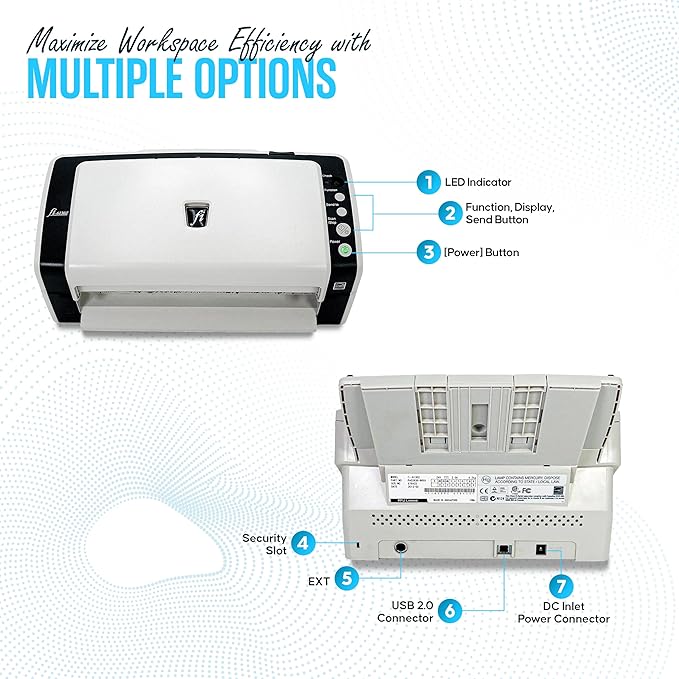 FI-6130Z Fujitsu Duplex Sheet-Fed Receipt Document Scanner - Image 4