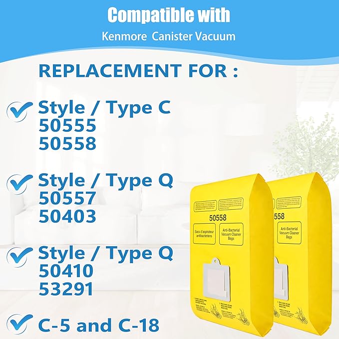 22 Pack Replacement Vacuum Bags Compatible - Image 2