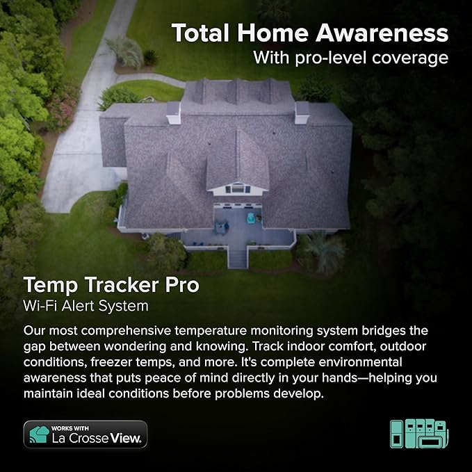 Temp Tracker Pro Wi-Fi Alert System: Bridge Gateway, 3 in/Out Temp. and Humidity - Image 2