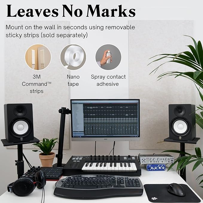 AudioSilk Acoustic Panels, 4 Pack ROOM KIT, Mid Grey - Image 2