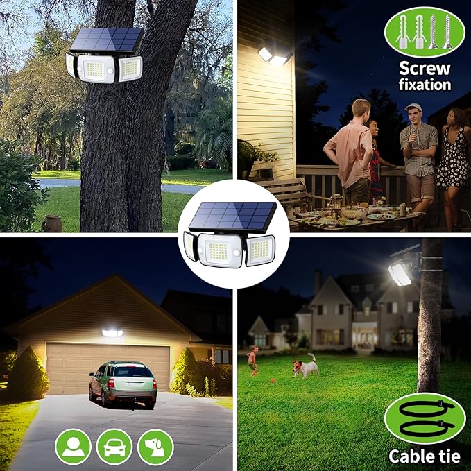 intelamp Solar Outdoor Lights, 6000mAh Motion Sensor - Image 6