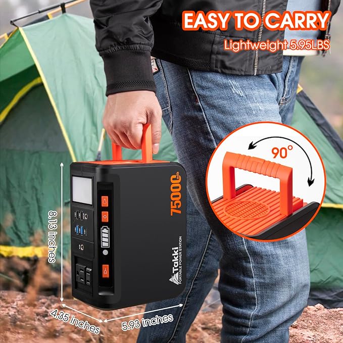 Takki 450W Peak Solar Generator 277Wh Portable Power Station - Image 5