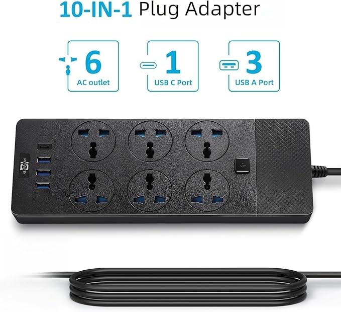 Australia Travel Adapter, Jumpso Australian Power Strip - Image 2