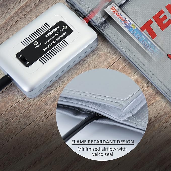Tenergy 2 Pack Lipo Bags, Fire Retardant Lipo Battery Bag - Image 3