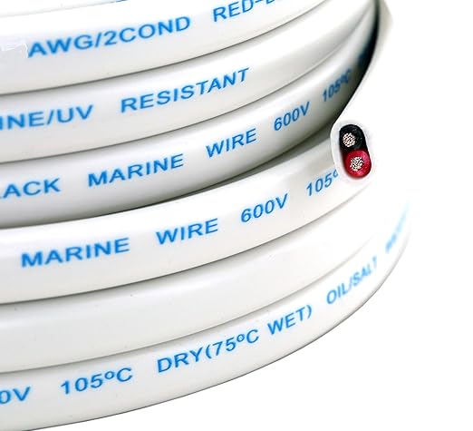 GS Power 100 Ft Duplex Marine Wire, 18 Gauge Wire, Oxygen-Free Tinned Copper 18 - Image 2