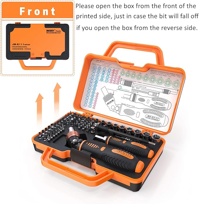 Precision Ratchet Screwdriver Set, JAKEMY 69 in 1 Household Screwdriver Home - Image 7