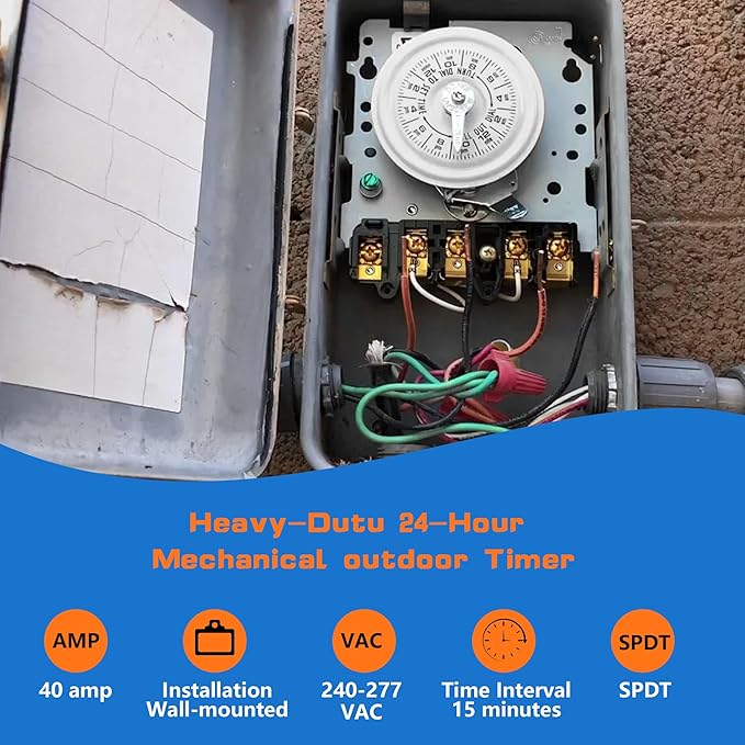 T101M Electromechanical Timer Switch Versatile Scheduling Manual Override - Image 5