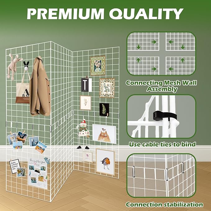Koretech Grid Wall Panels 3 Pcs, Commercial Grade Gridwall Panels, Metal Grid - Image 5