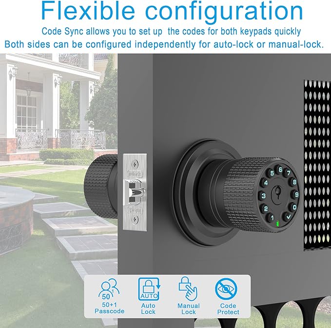 Double Sided Keypad Door Knob - Image 3