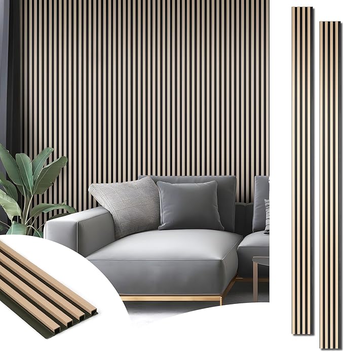 Art3d 8-Pack WPC Wood Slat Wall Panel by Art3d