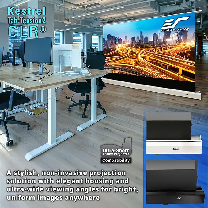 Elite Screens Kestrel Tab-Tension CLR, 121 inch 16:9, Ultra-Short Throw Ceiling - Image 5